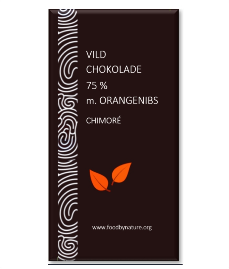 75% Vild Chokolade med smagstomer af appelsin