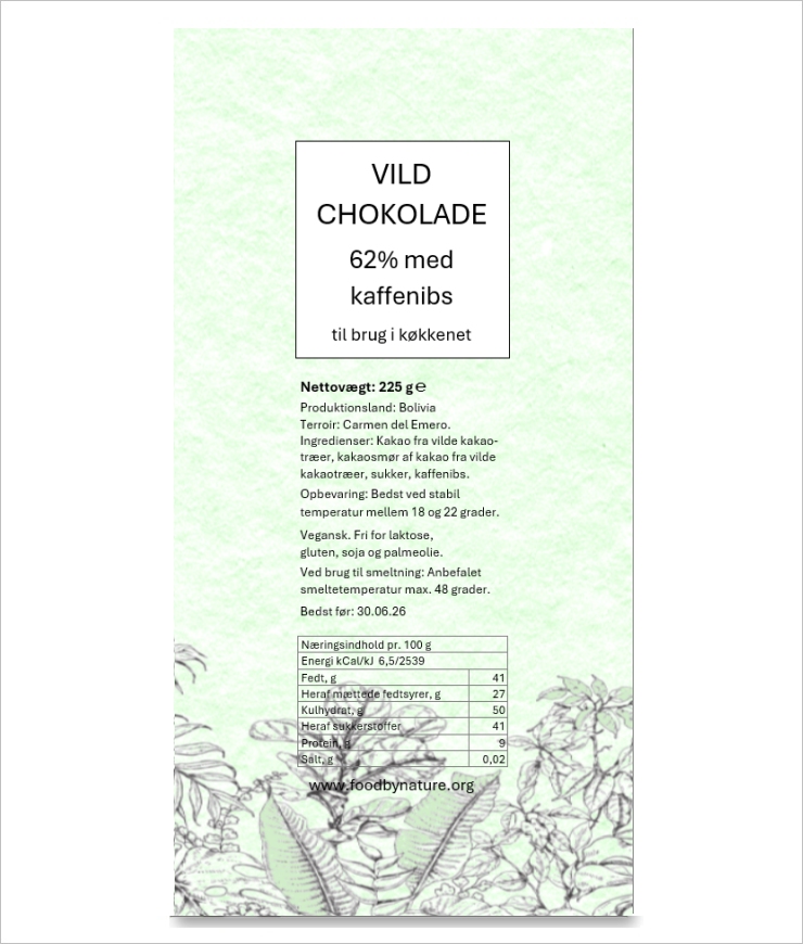 225 g 62% kaffenibs- Eminent til hjemmelavet ...